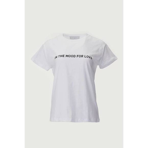 NEW IN THE MOOD FOR LOVE ana t-shirt top in white/black - Picture 2 of 5